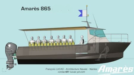 amares.fr, Amarès 865, bateau aluminium de plaisance