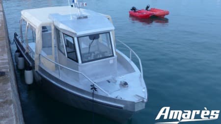 amares.fr, Térénez 8.80 Cabine, bateau aluminium, plaisance et plongée sous-marine