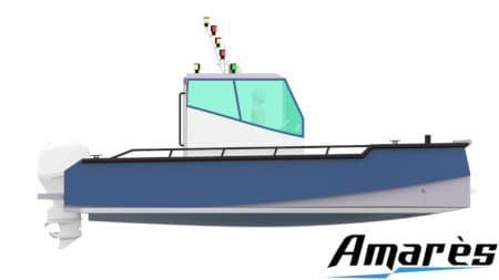 amares.fr, Barge Reverse 5.60, bateau aluminium, professionnels